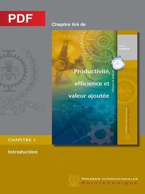 cover image of Productivité, efficience et valeur ajoutée--Introduction (Chapitre PDF)